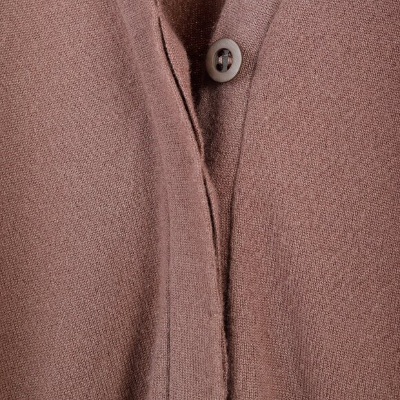Brunello Cucinelli Dusty Rose Cashmere V-Neck Cardigan - Picture 7 of 9